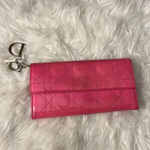 Dior pink wallet
